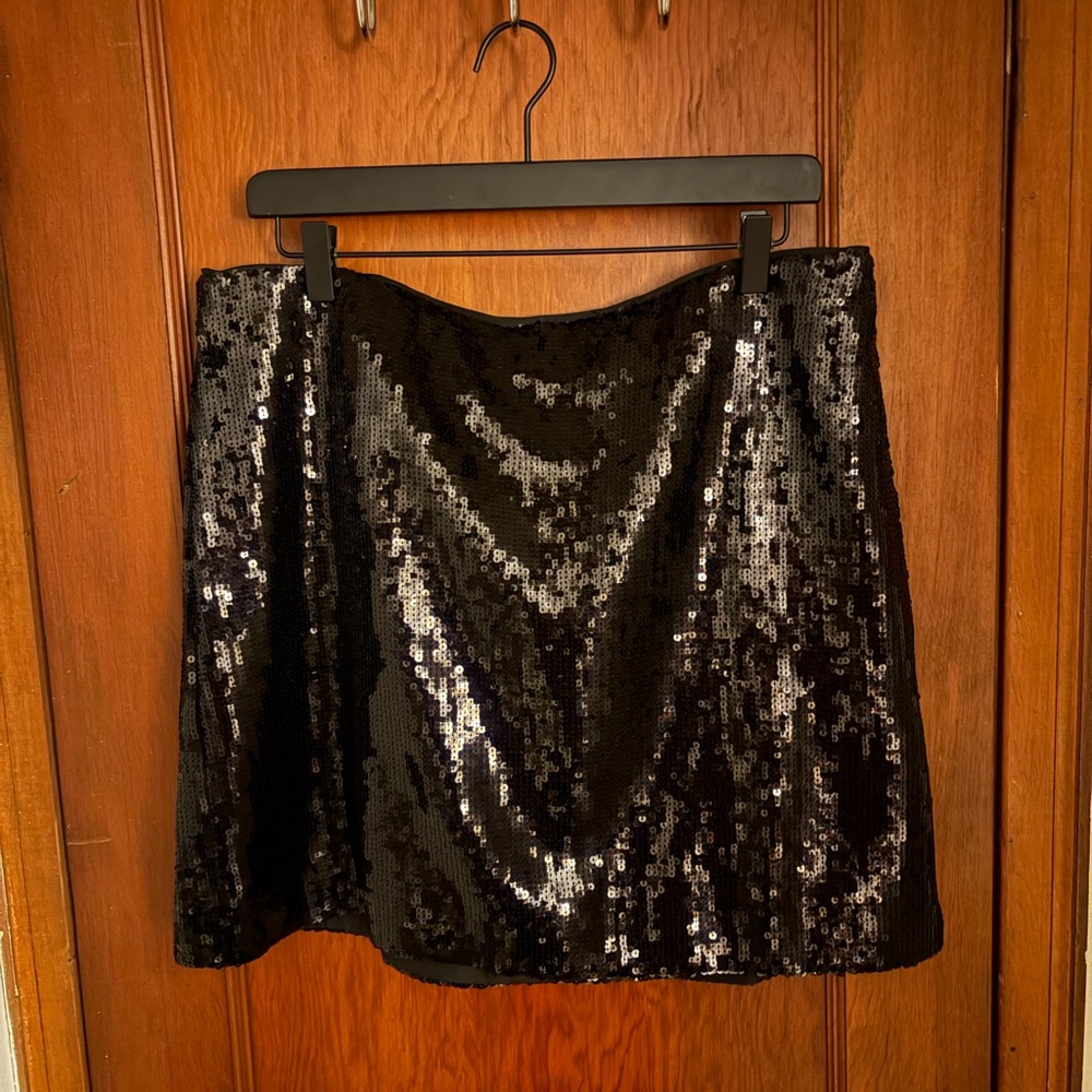 J. Crew Black Sequin Mini Skirt - Picture 2 of 4